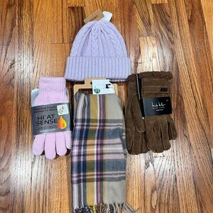 New Bundle, 2 Pairs of Gloves,1 Scarf‎ and 1 Hat
